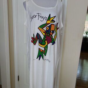 NWT SENOR FROG’S Cancun, Mexico White Tank Dress / Swim Cover Up One Size